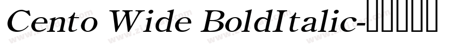 Cento Wide BoldItalic字体转换